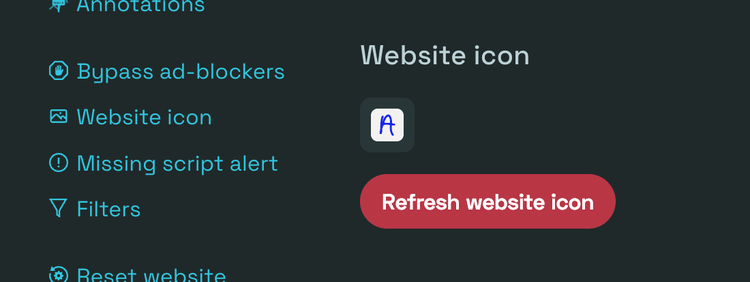 Refresh your website icon