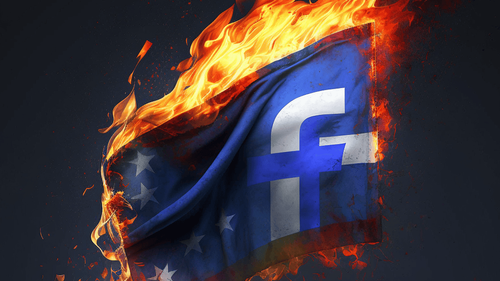 Burning Facebook Flag.png
